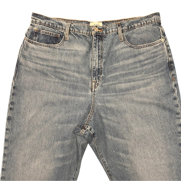 FRAME Denim Le Jane Crop Raw Fray Hem Ultra High Rise Straight Leg Jean NWOT - Picture 5 of 15